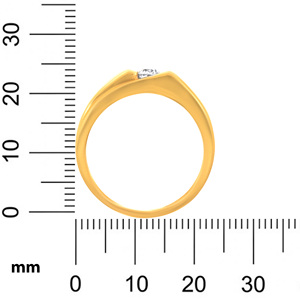 Sleek Supremacy <b>Men</b> Solitaire <b>Ring</b> Luxury 18K Yellow Gold Flush <b>Set</b> Round Brilliant Diamond Solitaire <b>Ring</b> for Women Minimalist - Product Image 5