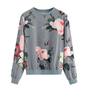 Sweat-shirt décontracté pour femme fabriqué au Pakistan, sweat-shirts de haute qualité pour adultes, sweat-shirt à imprimé floral de haute qualité - Product Image 2