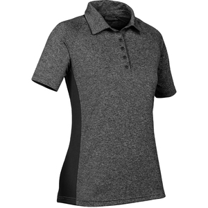 Polo de Mujer Gris Jaspeado de Manga Corta, Color Sólido, Informal, de Punto, Poliéster Transpirable, Largo Regular, ODM OEM - Product Image 3