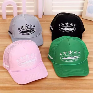Wholesale 5-Panel 3D Embroidered Character Hip Hop Truck <b>Baseball</b> <b>Cap</b> Outdoor Common Denim Fabric Summer Trendy Sun Protection - Product Image 3
