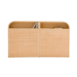Tête de lit en rotin vintage au design moderne avec mini bibliothèque, meuble multifonctionnel pour chambre à coucher, provenance Vietnam - Product Image 2