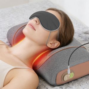 Cuscino Massaggiante Professionale per il Collo in Memory Foam, Ampia Area Riscaldante, Doppi Motori a Vibrazione, Compressione d'Aria per Relax e Comfort - Product Image 6