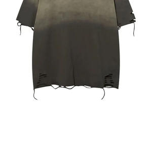 Venta al por mayor de fábrica: Camisetas de hombre 100% algodón con efecto desgastado, manga corta, cuello redondo, lisas, con impresión de logotipo personalizado. - Product Image 4