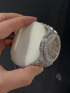 Montre de luxe en acier inoxydable, mouvement automatique, cristal saphir, moissanite VVS1, style hip-hop, pour homme, boîte, résistance à l'eau 10 bars - Product Image 5