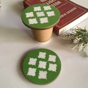 Ceramic Round <b>Coasters</b> Wholesale Modern Light Luxury Wood Epoxy <b>Coasters</b> Square Tea Heat Insulation Mats Resin Wood <b>coaster</b> - Product Image 2