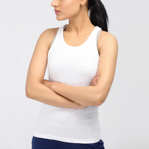 Camiseta sin mangas blanca de punto para mujer 2026, transpirable, de secado rápido, ligera, para yoga, gimnasio, entrenamiento, correr, entrenamiento de verano - Product Image 2