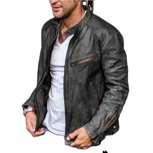 2025 personnalisé homme vestes vêtements vêtements décontractés nouveauté hommes vestes haute qualité Design de mode veste en cuir pour homme - Product Image 2