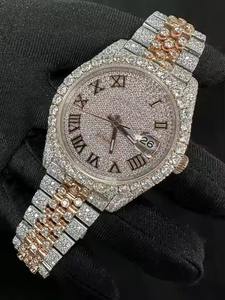Montre de luxe pour homme, étanche, à quartz, avec diamants Moissanite glacés, directement de l'usine, disponible à la vente - Product Image 5