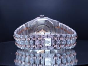 Reloj de Pulsera Automático de Lujo con Diamantes, Personalizado, de Alta Calidad, Vvs, Estilo Hip Hop, con Cristales de Moissanita, de Acero Inoxidable, Analógico, para Hombre - Product Image 4