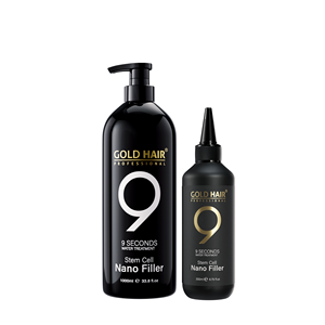 Nouvel article : Huile capillaire concentrée sans silicone pour la réparation des cheveux, formule professionnelle Gold Hair, 9 secondes pour des cheveux brillants et restaurés - Product Image 1