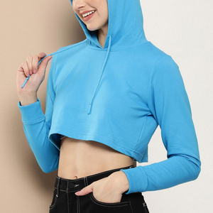 เสื้อฮู้ดครอปท็อปผู้หญิงสำหรับฤดูหนาว กำลังเป็นที่นิยมในวงการแฟชั่น แห้งเร็ว สไตล์ไฮสตรีท เป็นมิตรกับสิ่งแวดล้อม ผลิตจากผ้าฝ้าย 100% คุณภาพสูง ปรับแต่งได้ - Product Image 4