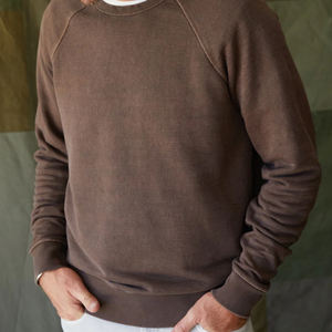 Pulls en molleton tricoté uni pour homme, col rond, décontractés, service OEM personnalisé - Product Image 5