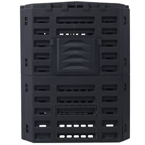 Grand composteur de jardin de 90 gallons (340 litres) à montage facile, en forme de feuille, fabriqué en plastique recyclé, produit de la terreau riche en nutriments - Product Image 6