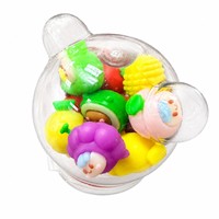 Set Penghapus Buah Lucu Mini Kawaii Promosi 2-3cm Mainan Alat Tulis Bertema Makanan Kreatif untuk Anak Hadiah Sekolah Pesta HauHwa 80g