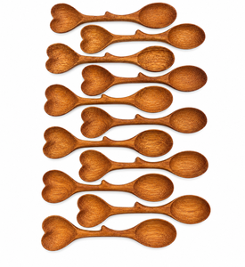 Cuillère à yaourt en bois d'acacia naturel du Vietnam, mini-ustensile pour desserts, glaces, collations, dégustation, service en café, présentation de table de fête - Product Image 5