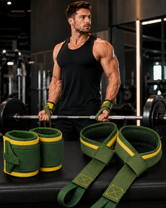 Unisex Green Neoprene Lightweight Eco-Friendly Wrist <b>Support</b> Straps Adjustable Hook Loop Non-Slip Weight Lifting Strength - Product Image 5