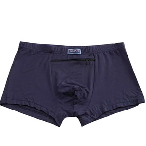 GOTS Certificate 100% Organic Cotton Single <b>Jersey</b> Men's Recovery <b>Boxer</b> Briefs with Ice Pack Pocket | ODM OEM Private Label - Product Image 6
