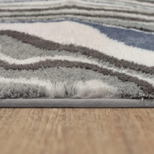 Modern Abstract Pattern Bath Mat Rectangle Non-Slip Rubber Backing Tufted Polypropylene Home Use - Product Image 6