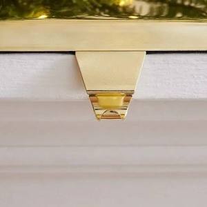 Gold Rectangle Christmas <b>Stocking</b> <b>Holder</b> Mantel Hanger Luxury Brass Decor Durable Holiday Ornament - Product Image 3