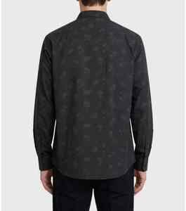 Chemise décontractée pour homme à manches longues, imprimé floral, col rabattu, poche poitrine, respirante, boutonnée, pour l'hiver - Product Image 2