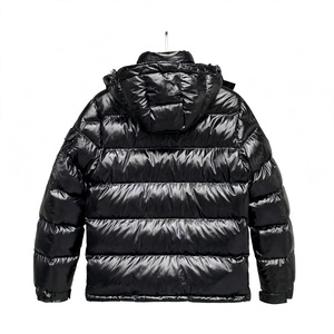 Blouson d'hiver unisexe à motif lettres, à capuche, fermeture éclair, imperméable, écologique, coupe-vent, décontracté, longueur standard - Product Image 3