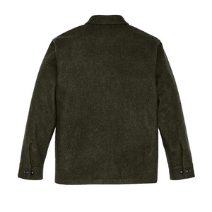 Men's Wool Jacket Shirt 24oz Heavy Wool <b>Flannel</b> <b>Overshirt</b> Green Workwear Casual Breathable Summer - Product Image 2