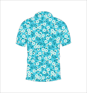 Polo con estampado floral azul cielo para hombre, camisa de golf informal de manga corta para verano - Product Image 2