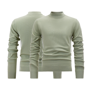 Men's Winter Turtleneck Sweater Wholesale Warm Slim Fit Breathable Knitted Solid Color Casual Style - Product Image 2