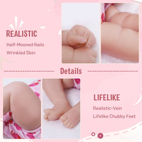 Muñeca Bebé Reborn Babeside RTS Maddy de 20 Pulgadas, Muñeca Realista de Niña con Cabello Enraizado a Mano, Juguete Suave, Mini Juguete, Envío Rápido