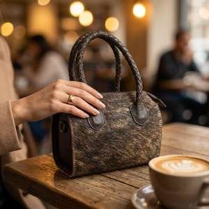 Bolso de Viaje Mini Speedy de Lujo en Cuero Genuino 100% Marrón Oscuro, Resistente, con Doble Asa para Mujer - Product Image 6