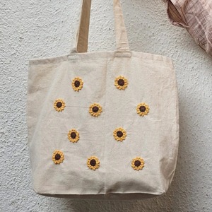 <b>Large</b> Orange <b>Canvas</b> Tote <b>Bag</b> With Shoulder Length Handle Daily Use Shopping <b>Bag</b> - Product Image 5