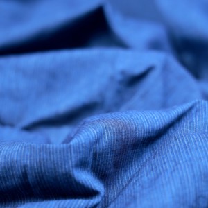 Premium 100% Organic Handloom Woven Khadi Cotton <b>Fabric</b> Blue Solid Breathable 150GSM Medium <b>Weight</b> Quick Dry Eco-Friendly - Product Image 3