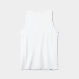 Camiseta sin mangas de algodón orgánico 100% acanalado, de alta calidad, sostenible, con cuello redondo y corte muscular, personalizada con estampado OEM para hombre, estilo streetwear de verano. - Product Image 4