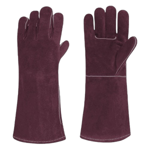 Gants de sécurité en cuir de vachette de qualité supérieure, résistants aux étincelles de soudage industriel, équipement de protection individuelle - Product Image 4