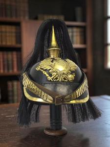 Pickelhaube Medievale Tedesco Prussiano Lungo con Punte, Fatto a Mano in Pelle Naturale, Finitura di Alta Qualità, Grado Ufficiale, Indossabile QG - Product Image 3