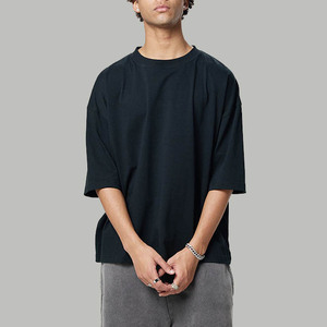 เสื้อยืดคอกลมทรงหลวมสำหรับผู้ชาย OEM ODM ผ้าคอตตอนหนานุ่ม รับผลิตเสื้อผ้าแบรนด์ส่วนตัว คุณภาพสูง เสื้อยืดลำลองสำหรับผู้ชาย - Product Image 2
