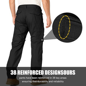 Solid Trader Classic Convertible Zip Breathable Fabric Premium Quality Modern Functional Streetwear Trousers <b>Cargo</b> Pants Unisex - Product Image 2