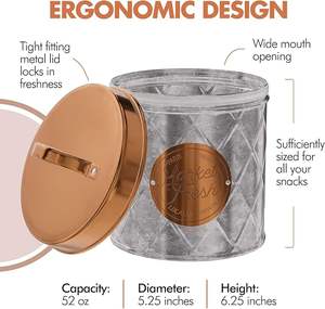 Great Quality In Responsible Price High quality galvanized <b>kitchen</b> <b>storage</b> container with lid for safe food grade <b>storage</b> - Product Image 2