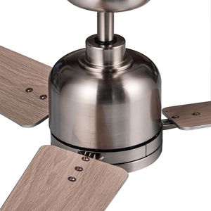 Ventilateur de plafond LED en nickel brossé de 48 pouces avec lumière, design à profil bas, par Lowe - Product Image 4