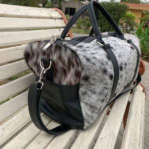 Sac de voyage en cuir de vachette, style personnalisé, sac de voyage en toile - Product Image 4