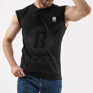 Camiseta con impresión de logotipo personalizado, camisetas sin mangas de alta calidad, precio al por mayor, camiseta sin mangas hecha en Pakistán - Product Image 5
