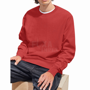 Sweat à col rond pour hommes à manches longues échantillon gratuit pull chaud doublé polaire hiver et automne décontracté élégant pour tous les jours - Product Image 3