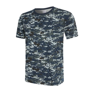 Camiseta Casual de Manga Corta para Hombre, con Cuello Alto, Camuflaje Personalizado, Tela de Spandex/Algodón, Secado Rápido, Transpirable, Antiarrugas - Product Image 2