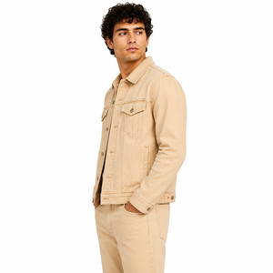 Chaqueta vaquera informal para hombre con tela resistente, ajuste cómodo y estilo clásico, lo que la convierte en una prenda versátil OEM - Product Image 4
