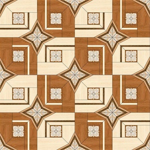 Ceramic Digital 400x400mm Wood Flooring Tiles Glazed Marble Look Carpet Design For Hall Kitchen Bathroom Sensory Floor Tile - Product Image 5