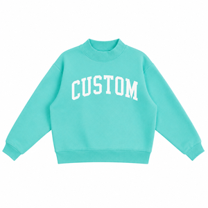 บริการ OEM เสื้อสเวตเชิ้ตคอเต่าทรงหลวม ผ้าฝ้ายเนื้อนุ่ม ระบายอากาศได้ดี สำหรับเด็ก ผ้าฟลีซ - Product Image 1