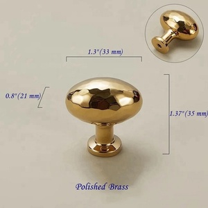 Classic Brushed Brass Cabinet Knob Round <b>Dummy</b> Style Durable Gold Finished Furniture Hardware for Kitchen Use Home Office - Product Image 5