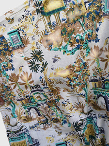 Robe kimono imprimée pour femmes, col en V, manches courtes, longue, avec cordon de serrage - Product Image 6