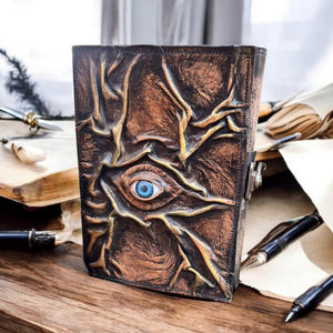 Diario de Cuero con Ojo Turco, Libro de Sombras Vintage, Libro de Hechizos Gótico, Cuaderno de Brujería Inspirado en Hocus Pocus - Product Image 2