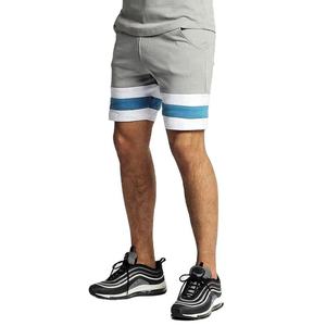 Ensemble T-shirt et short décontracté d'été pour homme, gris uni, en polyester tricoté 220g, imprimé numériquement, respirant - Product Image 3
